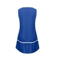 thumbnail image 4 of Lorytime Tank Dresses for Women Blue Tiered Hem V Neck Sundress Sleeveless Solid Mini Dress Short Dress Casual Fashion Travel Dresses Hawaiian Summer Vacation Beach Dresses 3XL, 4 of 8