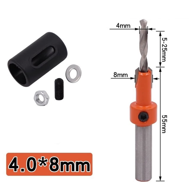 29mm Countersink Drill Bit Shank Hss Woodworking Countersink Router Bit Screw Extractor Remon Demolition for Wood Milling Cutter 4X8