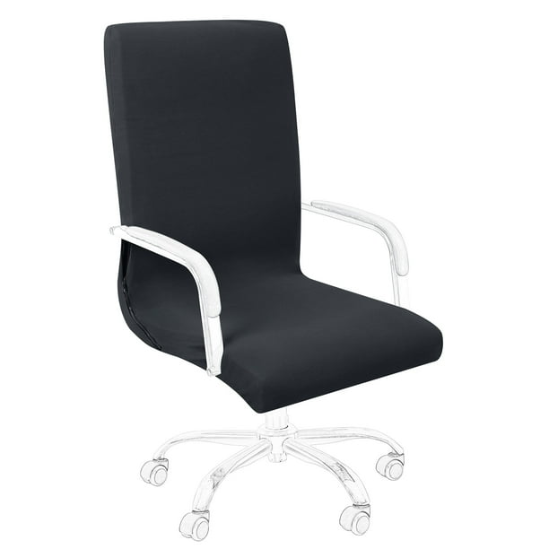 Silla de Escritorio Funda Jacquard Rayas Alto Respaldo Unique Bargains Funda Universal Giratoria Elástica Impermeable Gris Talla L