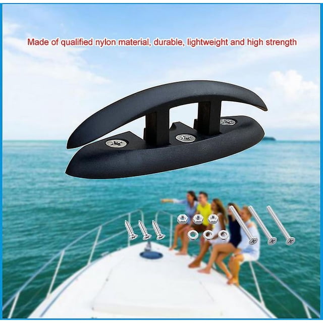 5" Folding Flip Up Cleat Dock Deck Boat Marine Kayak Hardware Line Rope Mooring Cleat Accessories