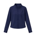 thumbnail image 5 of SERTGUTR Girls Zip Up Jacket, Stand Collar Long Sleeve Thumbhole Top, Cropped Stretch Yoga Running Coat, Everyday School Fitness Sports Jacket, 5 of 7