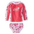 thumbnail image 1 of Banz BZ14-S2-RP-2 Long Sleeve Rash Top & Nappy Set, Pink Floral - Size 2, 1 of 1