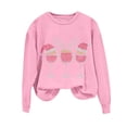 thumbnail image 4 of qucoqpe Crewneck Sweatshirt for Women Fall Fashion Womens Christmas Wine Glass Rhinestone Pullover Tops Casual Bling Sparkly Long Sleeve Shirts, 4 of 5