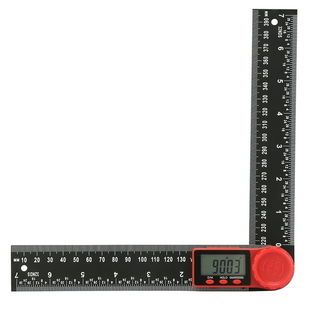 Electronic Goniometer Protractor 300mm High Accuracy 360 Degrees Stainless Steel Digital Instrument Angle Inclinometer Measuring Tool Suitable for Woodworking Furniture Building