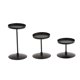thumbnail image 2 of Juego de 3 candelabros de pilar para centros de mesa, candelabros para sala de estar Placa negra, 2 of 9