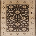 thumbnail image 1 of Ahgly Company Indoor Square Mid-Century Modern Sangria Brown Oriental Area Rugs, 5' Square, 1 of 6