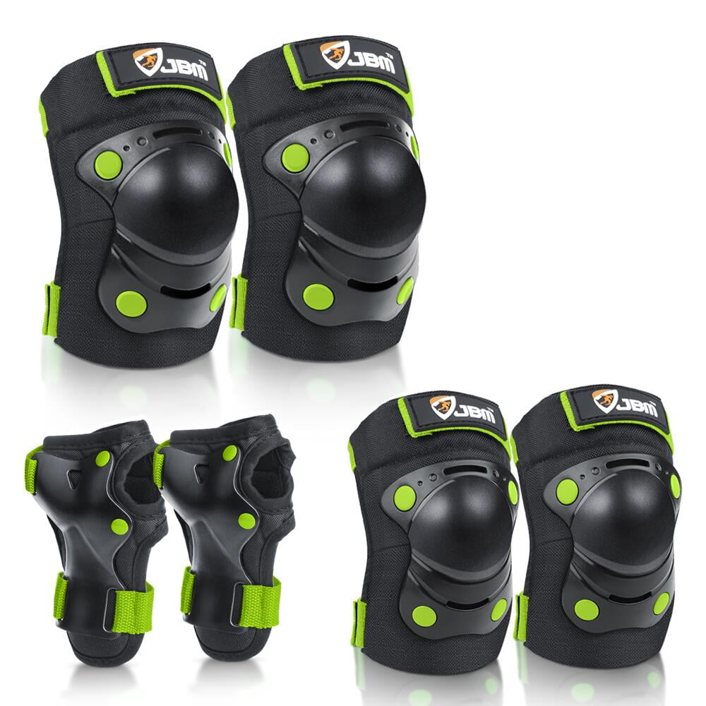 Knee Kid to Adult Skateboard Inline Scooter Elbow 3 Pack Pads Wrist Guards 