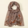 thumbnail image 2 of Clearance Silk Scarves Printed Foral Long Scarf Muslim Headscarf Thin Summer Scarf Silk Scarf, 2 of 3
