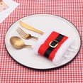 thumbnail image 3 of Servilleteros navideños 8 piezas, servilletero de fieltro, diseño de hebilla de cinturón de Papá Noel, servilletero, servilletero, cena navideña, fiesta, decoración de mesa, servilletero, 3 of 5
