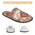 thumbnail image 3 of KLL Traditional Tribal Aztec Slippers for Women Men House Slip on Indoor Outdoor Bedroom Furry Fleece Lined Ladies Comfy Anti-Skid Rubber Hard Sole-Large, 3 of 8