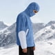 thumbnail image 3 of MHFRRA Chaqueta de Comercio Exterior con Capucha y Forro Grueso de Gran Tamaño Azul, 3 of 4