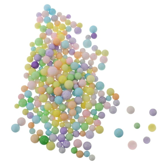 SOPOTUTU 100g Polystyrene Beads Bean Bag Filler Assorted Colors for Pouf Stuffing, Craft Projects, and Home Decoration