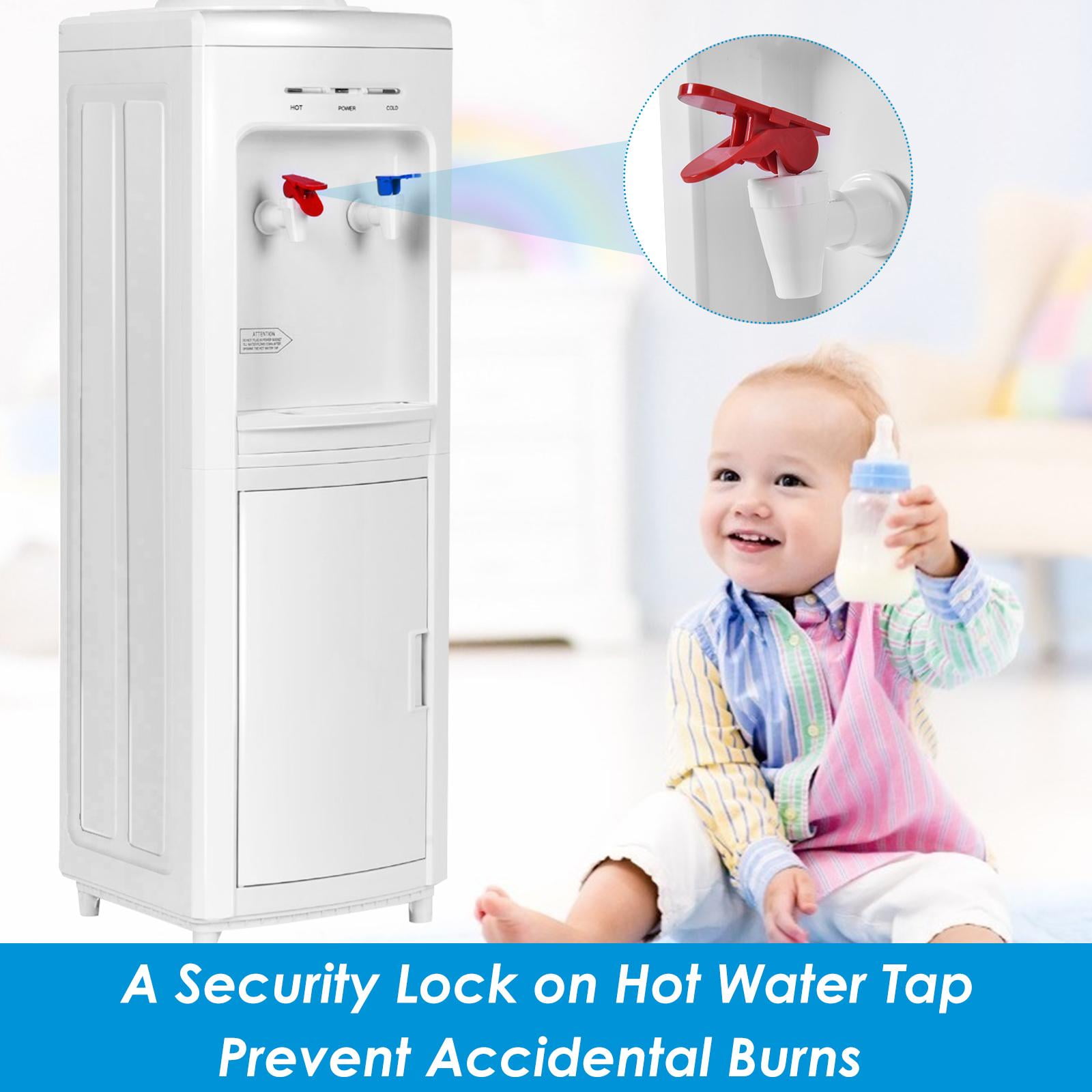 Giantex Plastic Top Loading Water Cooler Dispenser with Storage Cabinet, 5 Gallon
