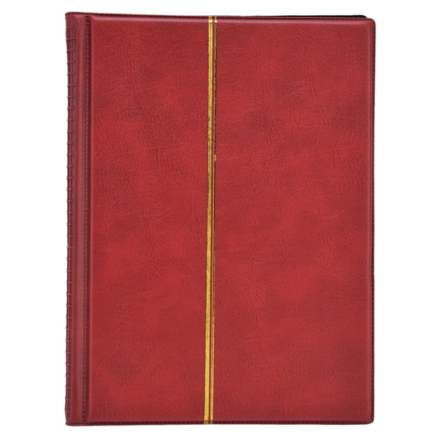 Álbum de colección de monedas conmemorativas de bolsillo para 250 monedas, ideal para el hogar. Rojo.