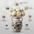 thumbnail image 6 of BUYMAX 8.4 inch Ceramic Vintage Vase, centerpiece for dining table，Unique Crackle decorative vase，pretty gray, 6 of 12