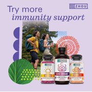 Zhou Nutrition Elder-Mune Sambucus Elderberry Gummies with Zinc and Vitamin C for Kids & Adults (Age 4+) Immune Support with Antioxidants, Vegan, Gluten Free, Non-GMO, 30 Servings, 60 Gummies
