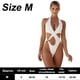 thumbnail image 2 of Traje de baño de una pieza ahuecado de color sólido sexy bikini estilo mujer, 2 of 5