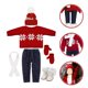 thumbnail image 4 of KAKOWELY 1 juego de ropa navideña para muñeca, adorable suéter navideño, bufanda y gorro, ropa de vestir para muñeca., 4 of 5