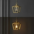 thumbnail image 5 of JONATHAN Y Pagoda 8" 1-Light Classic Traditional Metal Cage Lantern LED Pendant, Gold Painting, 5 of 13