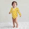 Adobk Cool Duck With Yellow Strip Print Baby LongSleeve Bodysuit Baby