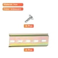 thumbnail image 3 of Unique Bargains DIN Rail Slotted Iron Mounting Guide 4 Inch x 1.4 Inch x 0.3 Inch Iridescent 4 Pcs, 3 of 4