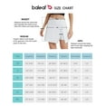 thumbnail image 2 of BALEAF Women's 15" Tennis Golf Skirt High Waisted Athletic Sports Casual Active Skorts with Shorts 3 Pockets White M, 2 of 5