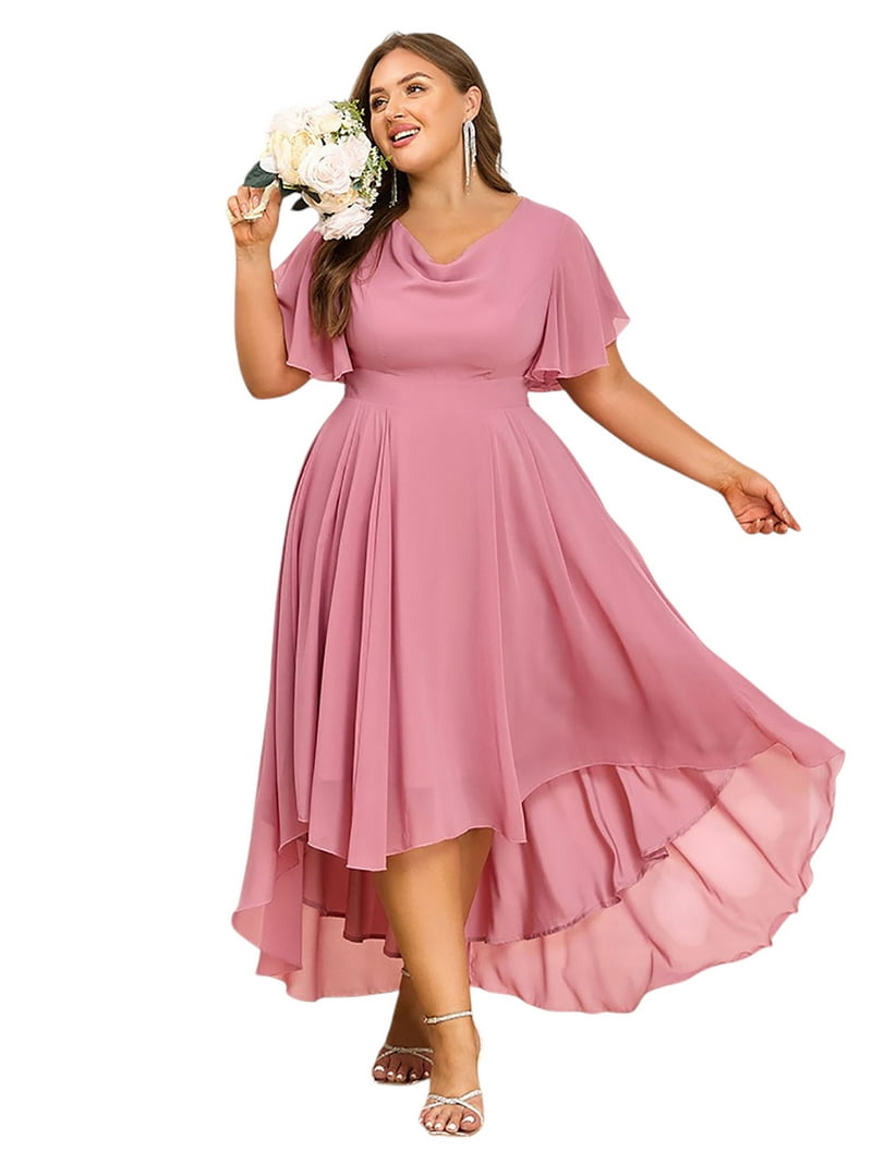 LilyLLL Womens Plus Size Formal Dress Evening Party Wedding Guest Chiffon Bridesmaid  Gown - Walmart.com