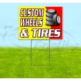 thumbnail image 1 of Custom Wheels & Tires (18" x 24") Yard Sign, Includes Metal Step Stake, 1 of 6