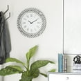 thumbnail image 2 of DecMode 2" Silver Glass Starburst Mirrored Wall Clock, 2 of 7
