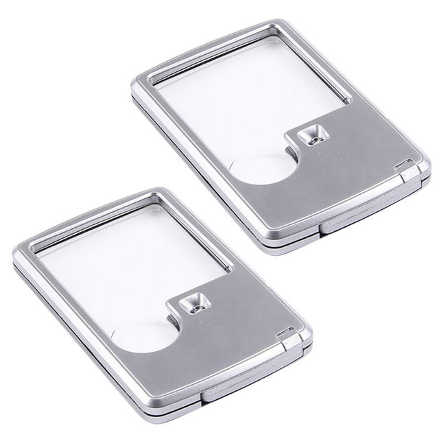 MasteelfCA 2 Pcs Loupe Portative avec Lumière LED, Loupe Acrylique pour Lecture