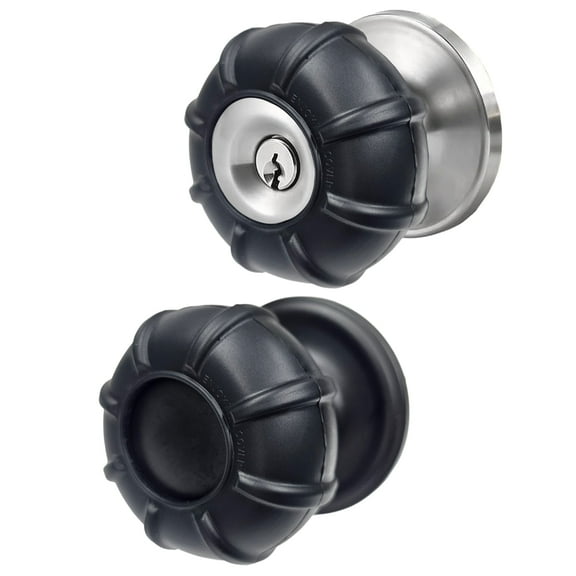 Enjoy Cover | 2 Pack Upgraded Ergonomic Design Door Knob Cover Grips, Non-Slip, Arthritis and Senior Living Aids, Universal Size-Black
