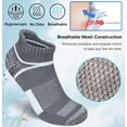 thumbnail image 4 of CAILDANL Men's Athletic Cushioned Ankle Socks Comfort Wicking Anti-Blister Running Sock 5 Pairs, 4 of 7