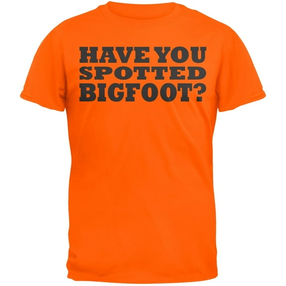 Have You Spotted Big Foot Flip Up Orange Adult T-Shirt - 2X-Large