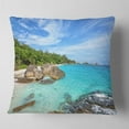 thumbnail image 2 of Designart Summer Sea in Thailand - Landscape Photography Throw Pillow - 16x16, 2 of 5