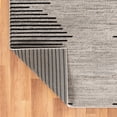 thumbnail image 3 of World Rug Gallery Area Rug Bohemian Stripe Jute Rug Carpets for Living Room Rugs for Sale - CREAM 6'6"x6'6", 3 of 8