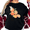 Black-2, variant on Women's Orange Blossom & Citrus Graphic Watercolor Floral Comfortable T Shirt Short Sleeve Round Neck Top White S-5XL