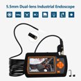 thumbnail image 2 of TFixol 5.5mm Dual-lens Industrial Endoscopes with 4.3 Inch IPS Screen 1080P High Definition Borescope Inspection Camera with 6 Adjustable LEDs Lights IP67 Waterproof Lens for Pipe Drain Sewer Plumbing, 2 of 7