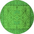 thumbnail image 1 of Ahgly Company Indoor Round Oriental Green Industrial Area Rugs, 7' Round, 1 of 4