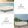 thumbnail image 3 of 84 Inch Rectangular/Oval Patio Table Cover,Heavy Duty Waterproof Outdoor Table Cover Winter, Patio Furniture Covers, Beige, 3 of 7