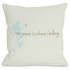 "Ocean Is Where I Belong Mermaid" Indoor Throw Pillow by OneBellaCasa, 18"x18"