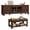 walnut, variant on Buildhom Farmhouse Coffee Table and TV Stand Set of 2, Rustic Wood Entertainment Center with Storage for Living Room, Black