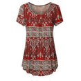 thumbnail image 2 of maytalsory T-shirt pour Femmes à Col Rond à Manches Courtes Haut Robe Imprimée T-shirt,, 2 of 6