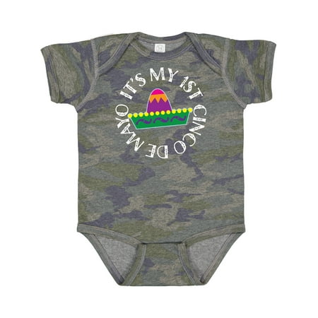 

Inktastic 1st Cinco De Mayo Fiesta Sombrero Boys or Girls Baby Bodysuit