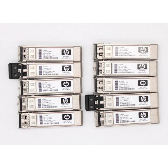 Pulled - HP A7446B Lot of 10 4Gb SFP ShortWave Fibre Channel Transceiver Module