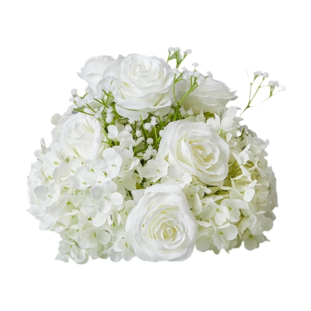 Arreglo floral falso con rosas artificiales, centro de mesa, ramo de flores falsas para boda, despedida de soltera, jardín