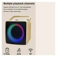 thumbnail image 4 of Dual Microphone Machine With RGB LED Light Bluetooth-compatible Speaker 10W HIFI Player With 2 Wireless Microphones, 4 of 6
