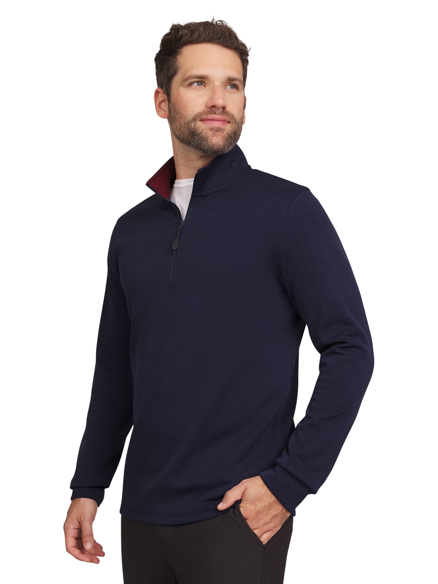 Chaps Golf Men's & Big Men's Fleece Quarter Zip Pullover Sweater, Sizes S-5XL