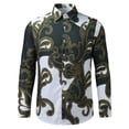 thumbnail image 3 of PENGXIANG Chemise Décontractée d'Été pour Hommes Imprimée à Col Boutonné Cardigan Chemises, 3 of 6