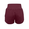 thumbnail image 7 of Y-Sunset Biker Shorts Women Quick Dry 2 in 1 Running High-Split Athletic High Waist Short Pant with Pocket Tennis Golf Skirt(RD4/XS), 7 of 7