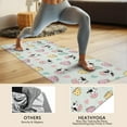 thumbnail image 4 of Green Cow Cup Pattern Hot Yoga Mat Towel Non Slip for Hot Yoga - Quick-Drying Yoga Mat Cover with 4 Corner Pockets with Travel Bag - Hot Yoga Towel Non Slip Grip Moisture Wicking Sweat 70"x26", 4 of 6